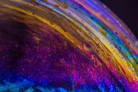 bubbles, rainbow, macro, liquid, soap, water thumbnail