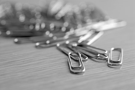 shallow focus photograph of gray paper clip lot thumbnail