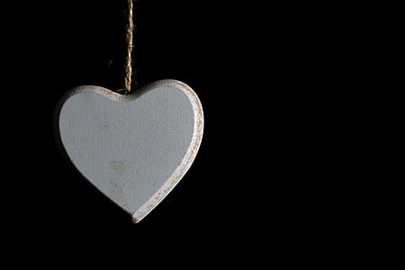 heart white wooden hanging decor thumbnail