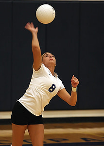 woman spiking white ball thumbnail