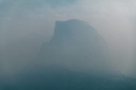 black and gray mountain under white sky at daytime thumbnail