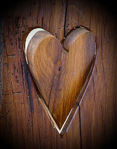 brown heart-shaped wooden panel thumbnail