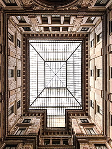 worm's eye view of glass roof thumbnail