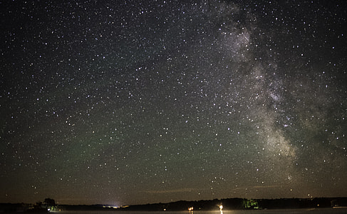 Starry night and Milky Way in Chequamegon National Forest, Wisconsin thumbnail