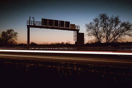 road, lights, trees, blur thumbnail