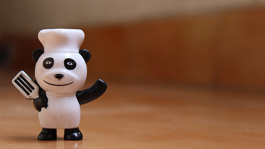 selective focus photography of chef panda toy thumbnail