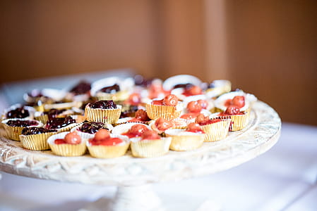 Cupcakes on Top of a White Cupcake Stand thumbnail