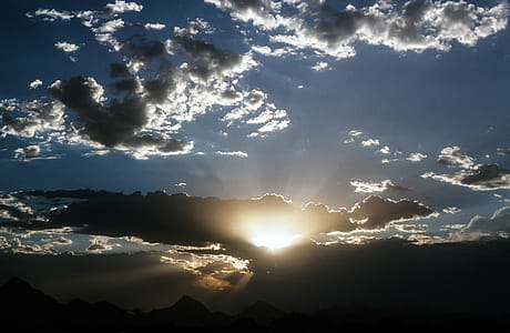 Sunset Clouds with Sunbeams thumbnail