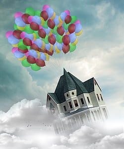 gray house at sky wallpaper thumbnail