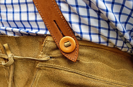 brown suede pants with brown leather suspender belt thumbnail