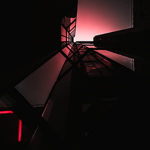black framed curtain wall buildings in low angle photo thumbnail