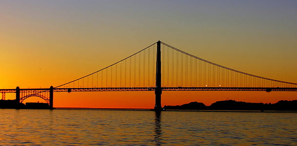 gray concrete bridge at golden hour thumbnail