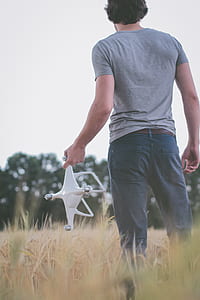 man holding DJI Phantom drone thumbnail