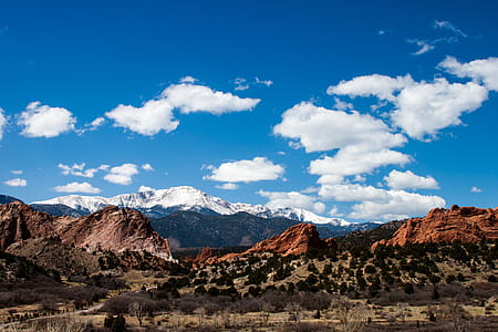 mountain under white clouds thumbnail