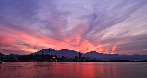 panoramic photography of city and body of water during golden hour thumbnail