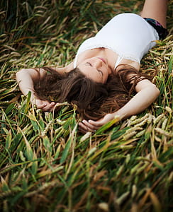 person, hands, woman, field thumbnail