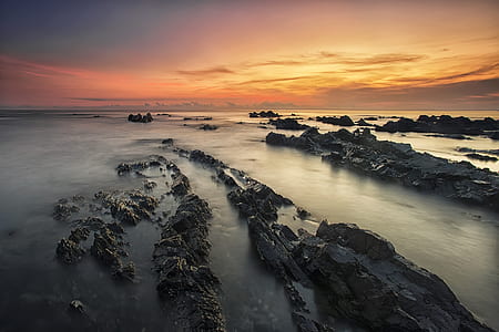 sea, nature, sunset, beach thumbnail