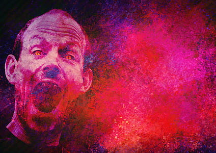 screaming man with red background thumbnail