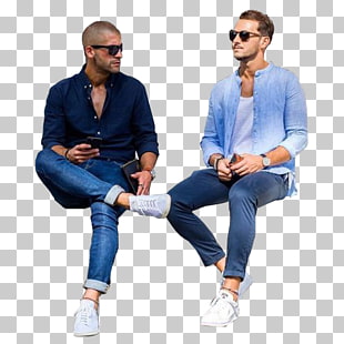 Sitting People, Man Sitting, two men wearing sunglasses PNG clipart