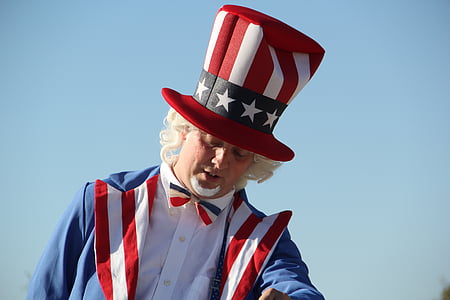 man wearing Uncle Sam costume thumbnail