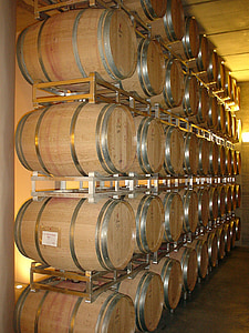 brown wooden barrel lot thumbnail