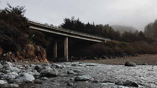 person standing under a bridge thumbnail