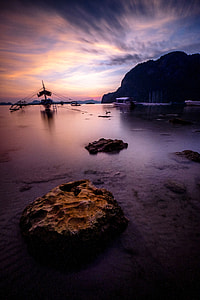 Watercraft in the Bay at El Nido, Philippines thumbnail