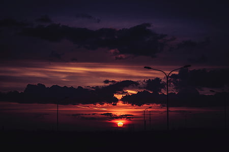 sunset under cloudy sky thumbnail