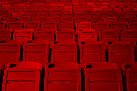 low-angle photography of red chair lot thumbnail
