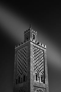 grayscale photo of tower thumbnail