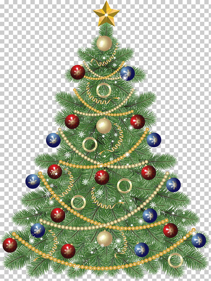 Christmas tree Christmas Day , Large Transparent Christmas Tree with Star , Christmas tree illustration PNG clipart