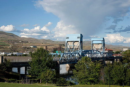 Bridge and Town landscape in Idaho thumbnail