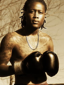 man in black boxing gloves thumbnail
