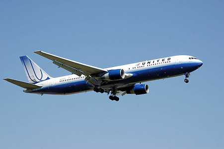white and blue airplane during daytime thumbnail