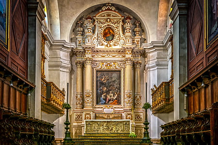 gold altar inside building thumbnail
