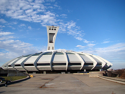 Montreal Stadium with sky in Quebec, Canada thumbnail
