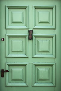 closeup photo of green 6-panel door thumbnail