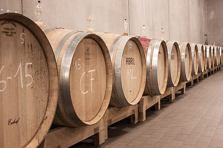 brown wooden storage barrels thumbnail
