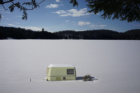 beige shed on snow thumbnail