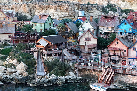 body of water surrounded of houses thumbnail