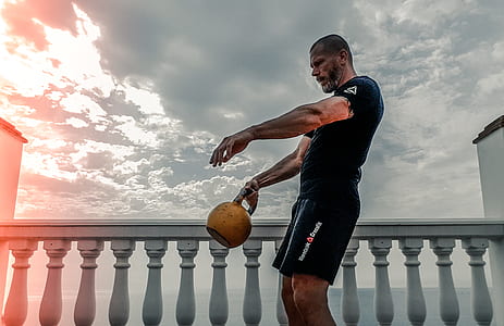 man, person, clouds, strong thumbnail