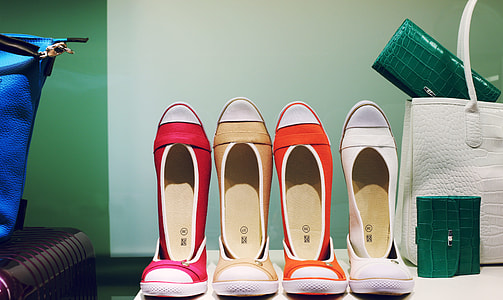 four pair of flats on table thumbnail