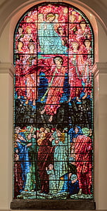 angel stained glass inside the building thumbnail