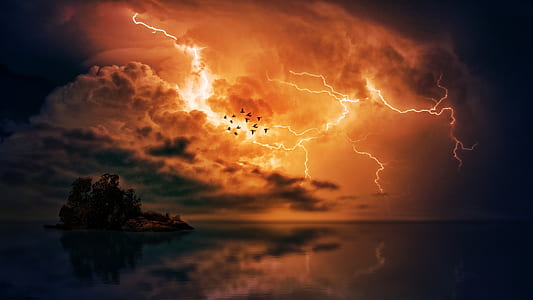 landscape shot of lightning thumbnail