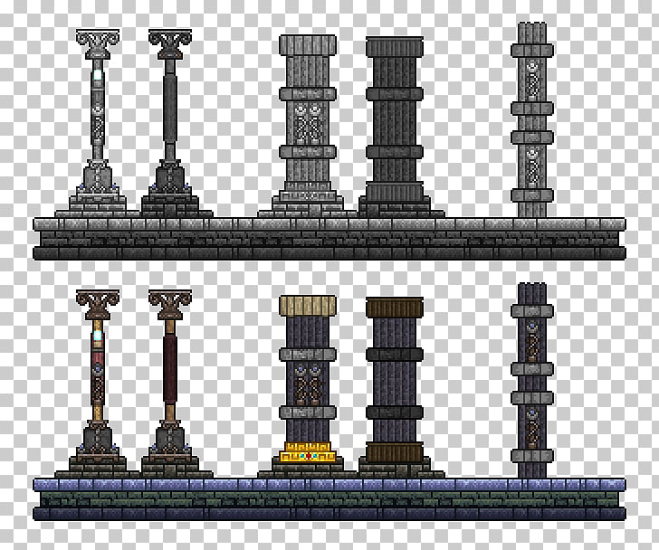Terraria Minecraft Video Game Building Golden Pillar Png Clipart