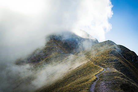 Cloud Covered Mountain Top on Landscape Photography thumbnail