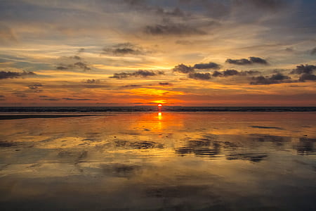 body of water and sunset high-saturated photography thumbnail