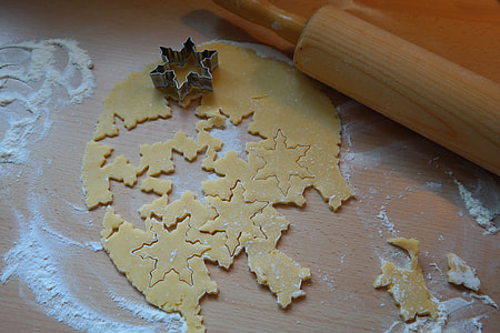 dough with snowflake cutter thumbnail