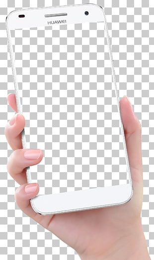 Smartphone Hand Huawei Ascend, Hand Holding Smartphone, person holding white Huawei smartphone PNG clipart