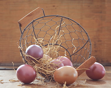 black metal basket near fruits thumbnail